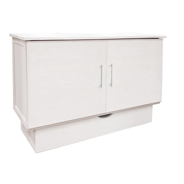 Sleep Chest Madrid Queen Cabinet Bed Bed with Storage Madrid Cabinet Bed - Brushed White IMAGE 1